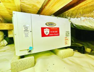 dehumidifer under a home crawl space