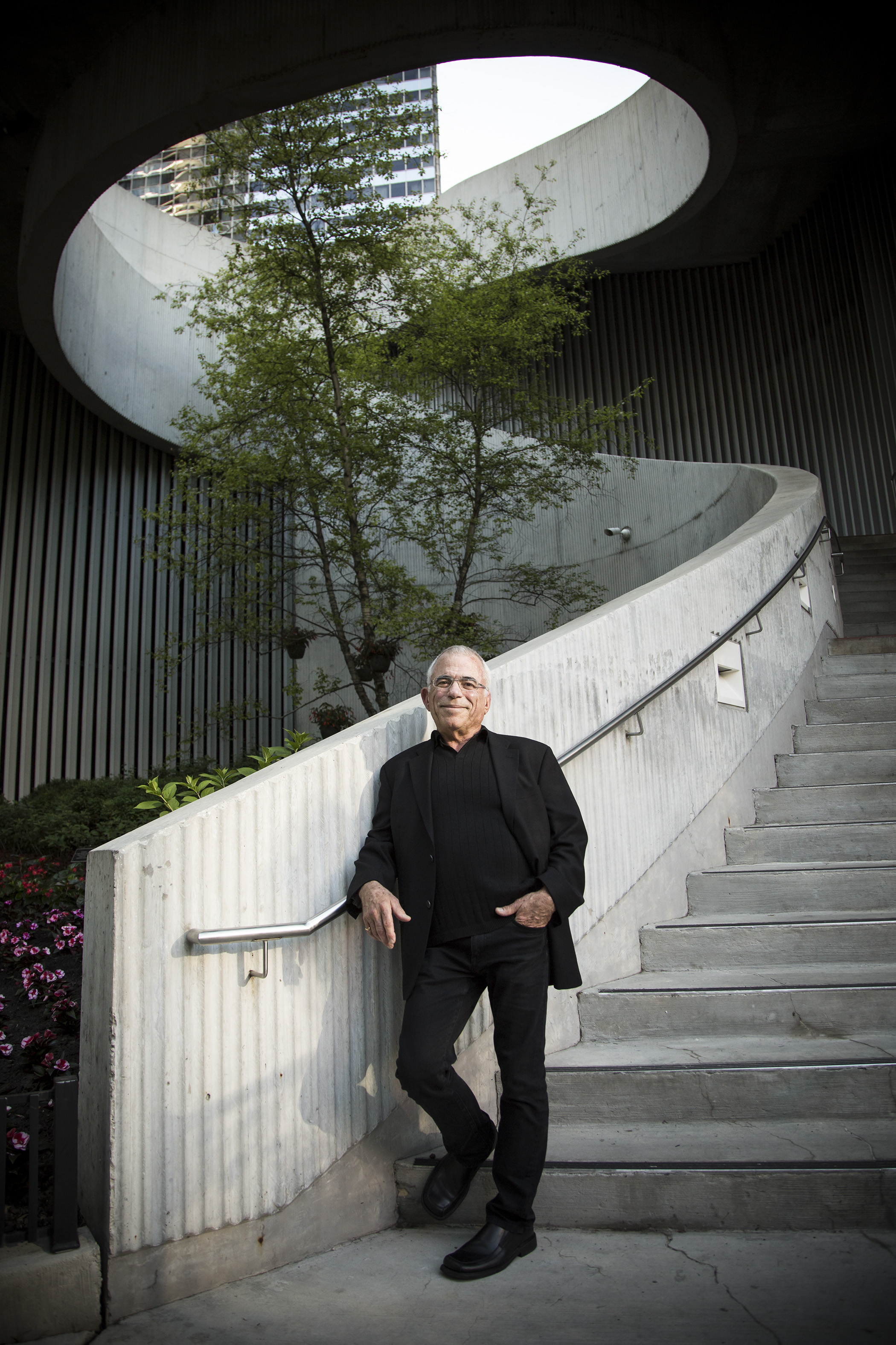 Rob Janoff on a stairwell inner-city Chicago