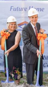 Tom and Mary James at the Groundbreaking Ceremony for Parc's Children's Services Center