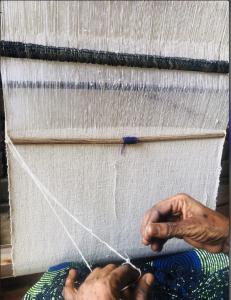 Weaving at Tom Adaba Legacy Center, Okene where home grown cotton is spun, ginned and dyed to weave quality cloth and products.. (Photo by Africa-Related)