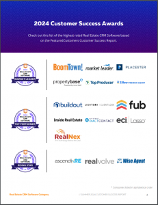 The Top Real Estate CRM Software Vendors According to the FeaturedCustomers Summer 2024 Customer Success Report Rankings