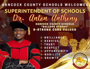 Superintendent of Schools for Hancock County Dr. Anton Anthony