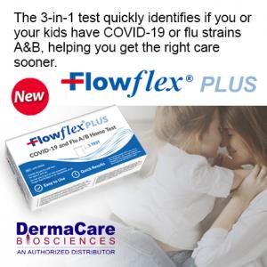 The Flowflex® PLUS COVID-19 and Flu A/B Home Test is all you need to determine your family’s COVID-19/Flu status.