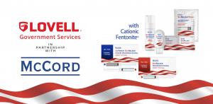 McCord logo Lovell logo with BioRelese and Fentonite wound and burn systems