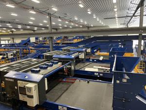 Optic scanners inside the Rumpke material recovery facility