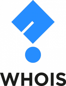 Email Hippo WHOIS logo, blue question mark WHOIS text
