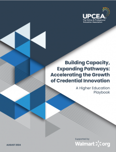 UPCEA Playbook Cover - Accelerating Growth of Credential Innovation