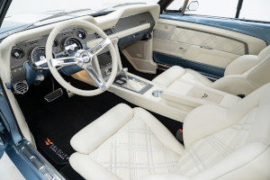 1969 Classis Ford Mustang Interior - White Diamond Stitch Leather