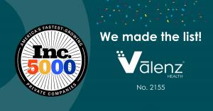 Inc 500 and Valenz Health logo graphic