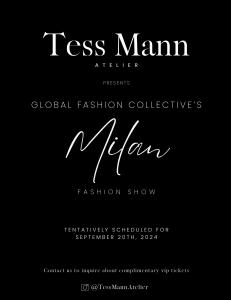 Tess Mann Atelier to Showcase Latest Collection at Milan Spring/Summer 2025 Fashion Showcase