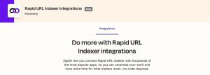 Rapid URL Indexer Zapier Integration