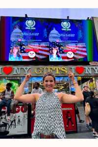 Mirella Acebo - Featured on Times Square billboard