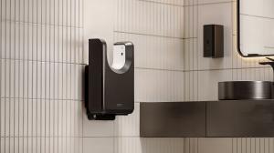 Modern hand dryer sustainable for high traffic restrooms