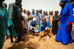 LAKE, Leeydi Men and villagers participated in a tree-planting initiative. This effort aimed to support the local ecosystem