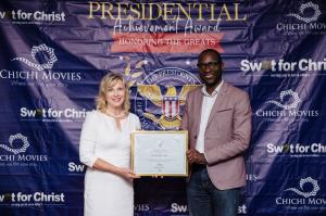 Zoe-Ann Bartlett receives the President’s Volunteer Service Award