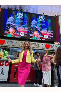 Britt Ivy Boice featured on Times Square billboard