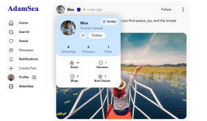 AdamSea connects everything related to boat and water on one social media platform