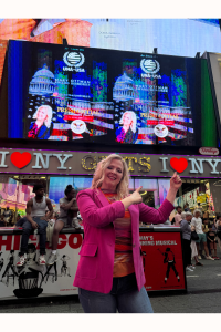 Mary Ottman - featured on Times Square billboard