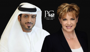 Mohammed Hamad bin Fahad Al Muhairi and Larisa B. Miller, co-founders of Phoenix Global, leading the launch of AIR - The Future of Radio, a revolutionary global streaming platform.