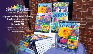 A new Adult Coloring Book line of products with high quality materials.