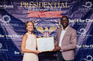 Beth Rose Powell receives the President’s Volunteer Service Award