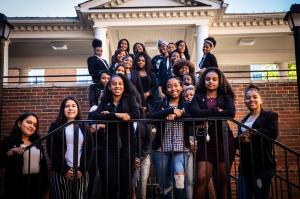 Teen members of Crittenton Services of Greater Washington posing together outside