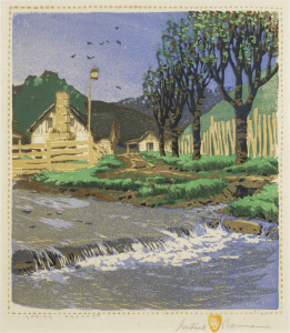 Gustave Baumann Painting, “Spring Freshet"