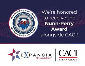 EXPANSIA is honored to receive the Nunn-Perry Award alongside CACI.