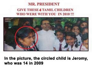 SL President with Missing Tamil Children in 2010