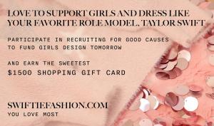 Love to Dress like your favorite role model? Join The Club, participate in Recruiting for Good Causes to earn The Sweetest Mix and Match Gift Card to wear Sweet Taylor Swift Outfits www.SwiftieFashion.com You Love Most!