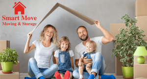 A family getting ready to move