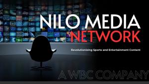 A photo of a large television screen symbolizing NILO Media Network