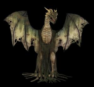 Animated Winter Forest Dragon Halloween Animatronic