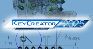 Photo illustration showing features from the KeyCreator 2025 software release