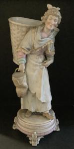 Fine porcelains will be highlighted by this Meissen hand-painted and marked figurine that’s about 13 ½ inches tall and 7 ½ inches at the widest point from left to right (est. $400-$650).