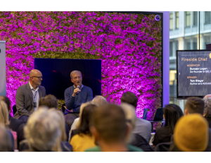 9Zero co-founder Duncan Logan interviews Tom Steyer during 9Zero Hero Inaugural event.