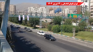 The resistance Units installed large emblems of the PMOI. Elsewhere in Tehran, the Resistance Units installed a photo of Maryam Rajavi, the president-elect of the National Council of Resistance of Iran (NCRI) on a pedestrian bridge.