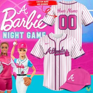 Atlanta Braves Barbie Baseball Jersey is newly introduced for Fans