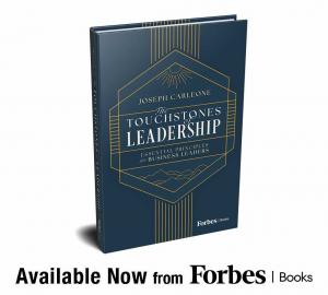 Cover image of Joseph Carleone's new book, "The Touchstones of Leadership".