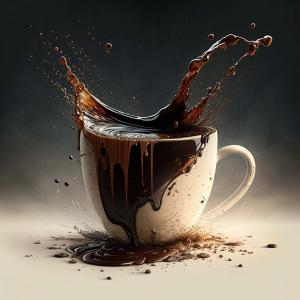 Coffee Splashing from a Cup