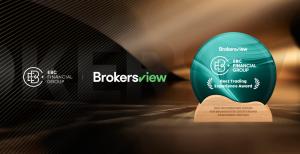 The "Best Trading Experience" Award presented to EBC Financial Group by BrokersView in 2024