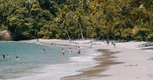 Tourists on a Costa Rican Beach