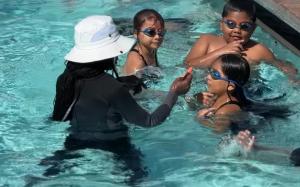 Dr. Edna Griffin Recreational Pool in use w/3rd Grade Water Safety Program