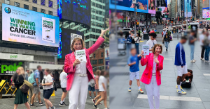 “Winning The War On Cancer” by Sylvie Beljanski Featured in Times Square