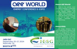 Integrity Energy Solutions Group (IESG) to Showcase Sustainable Energy Solutions at AEE World Energy Conference & Expo