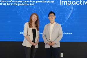 Helena Stone, Editor-in-Chief of Geekspin, and Doohee Chung, CEO of IMPACTIVE AI, after the event