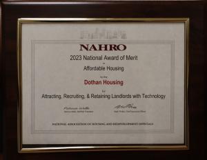 2023 NAHRO Merit Award for Improving Relationships with Section 8 Landlords through Technology