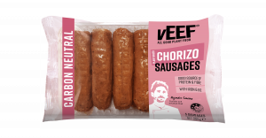 vEEF Plant Based Chorizo Sausage. Available at Woolworths, now!