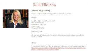 Sarah E Cox, Profile, Attorney in Florida