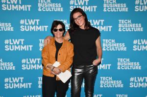 Tech Journalist Kara Swisher and Founder/CEO of Lesbians Who Tech & Allies, Leanne Pittsford at 2024 New York #LWTSUMMT